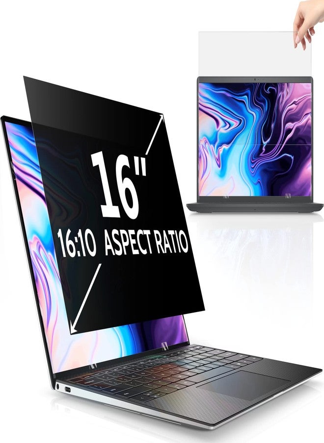 Peslv 16 Inch Laptop Privacy Screen Compatible with Lenovo Hp Dell Acer Asus Thinkpad Envy Xps Computer 16:10 Aspect, Removable Anti Glare Blue Light Filter Protector, 16" Monitor Security Shield - Image 1